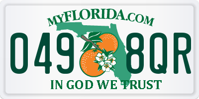 FL license plate 0498QR