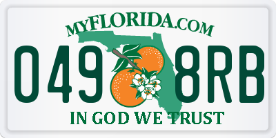 FL license plate 0498RB