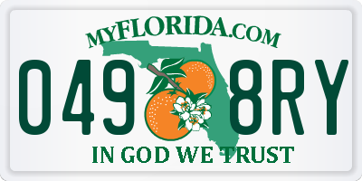FL license plate 0498RY