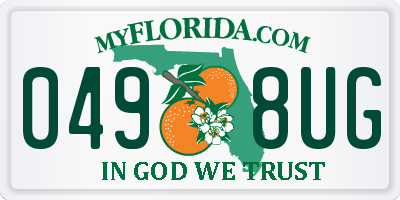 FL license plate 0498UG