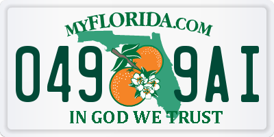 FL license plate 0499AI