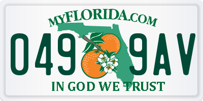 FL license plate 0499AV