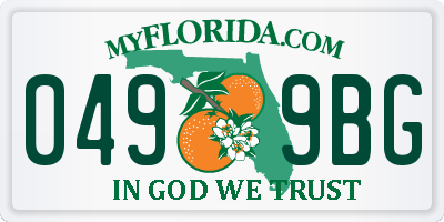 FL license plate 0499BG