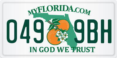 FL license plate 0499BH