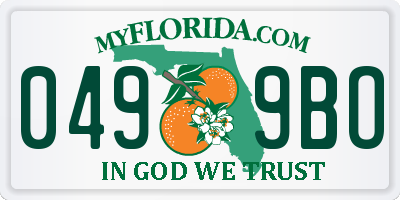 FL license plate 0499BO