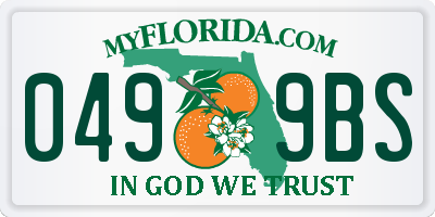 FL license plate 0499BS
