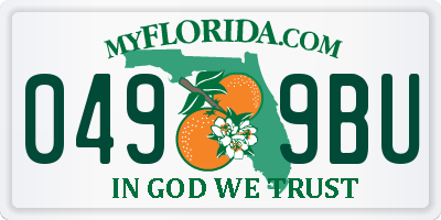 FL license plate 0499BU