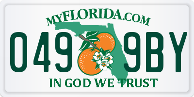 FL license plate 0499BY