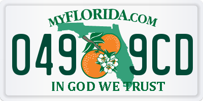 FL license plate 0499CD