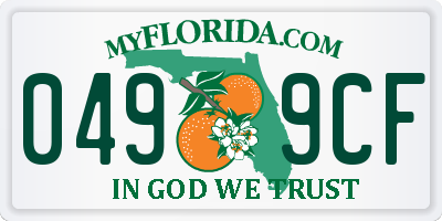 FL license plate 0499CF