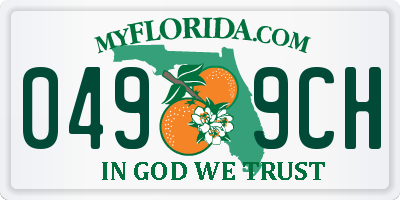 FL license plate 0499CH