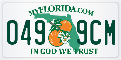 FL license plate 0499CM