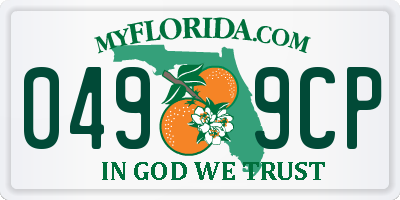 FL license plate 0499CP