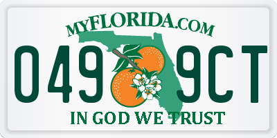 FL license plate 0499CT