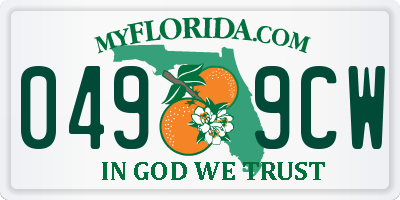 FL license plate 0499CW