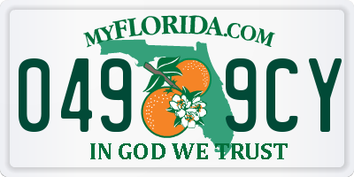 FL license plate 0499CY