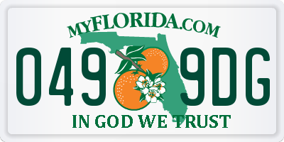FL license plate 0499DG