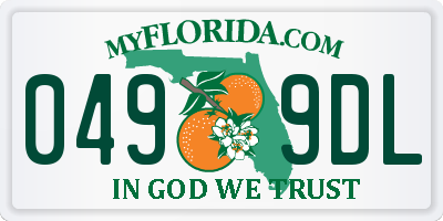 FL license plate 0499DL