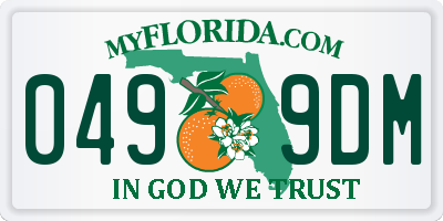 FL license plate 0499DM