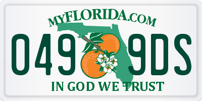 FL license plate 0499DS