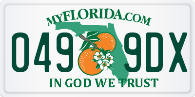 FL license plate 0499DX
