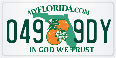 FL license plate 0499DY