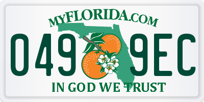 FL license plate 0499EC