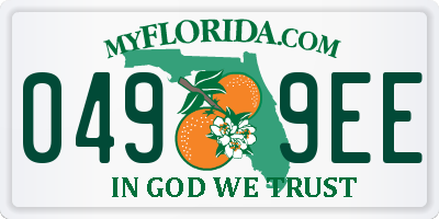 FL license plate 0499EE