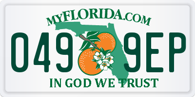 FL license plate 0499EP