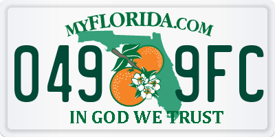 FL license plate 0499FC