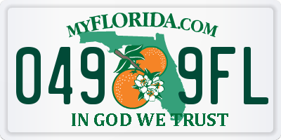 FL license plate 0499FL