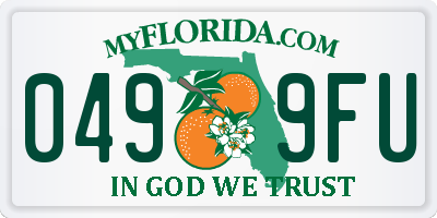 FL license plate 0499FU