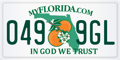 FL license plate 0499GL