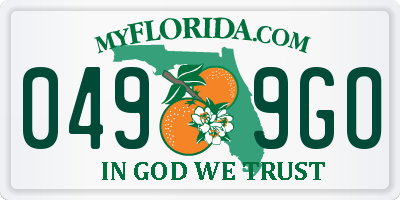 FL license plate 0499GO