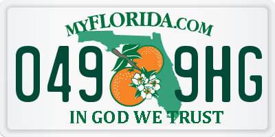 FL license plate 0499HG