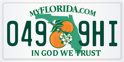 FL license plate 0499HI