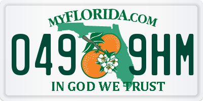 FL license plate 0499HM