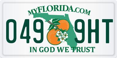 FL license plate 0499HT