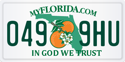 FL license plate 0499HU