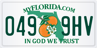 FL license plate 0499HV