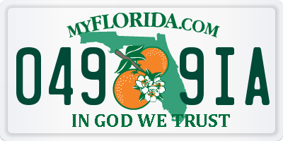 FL license plate 0499IA