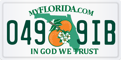 FL license plate 0499IB