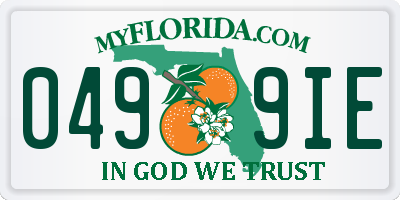 FL license plate 0499IE