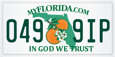 FL license plate 0499IP