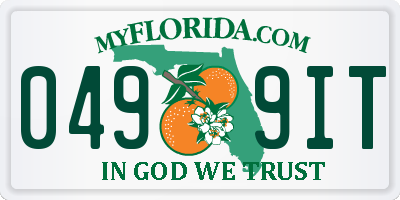 FL license plate 0499IT