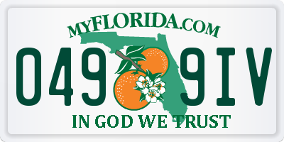 FL license plate 0499IV