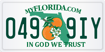 FL license plate 0499IY