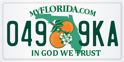 FL license plate 0499KA
