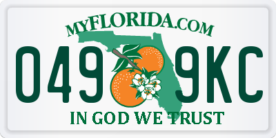 FL license plate 0499KC
