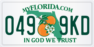 FL license plate 0499KD